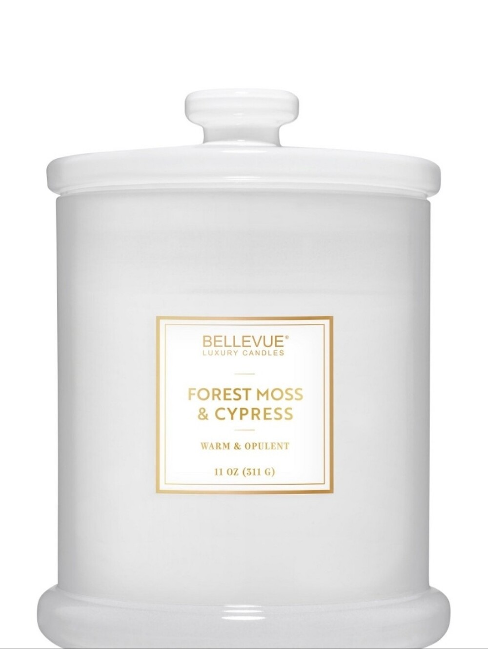 (Ew)Bellevue Luxury 11oz  Scented Glass Candle - Forest Moss &Cypress